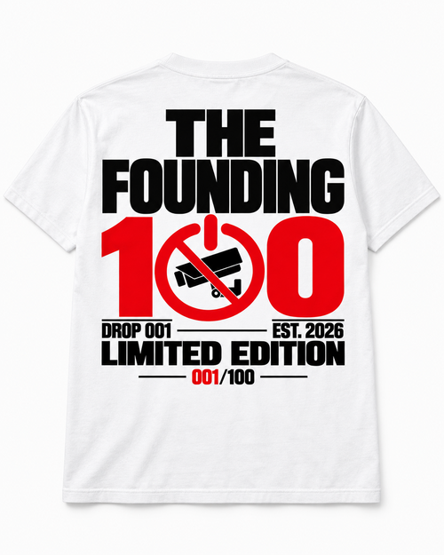 Flock Off Shirt — The Founding 100 back mockup
